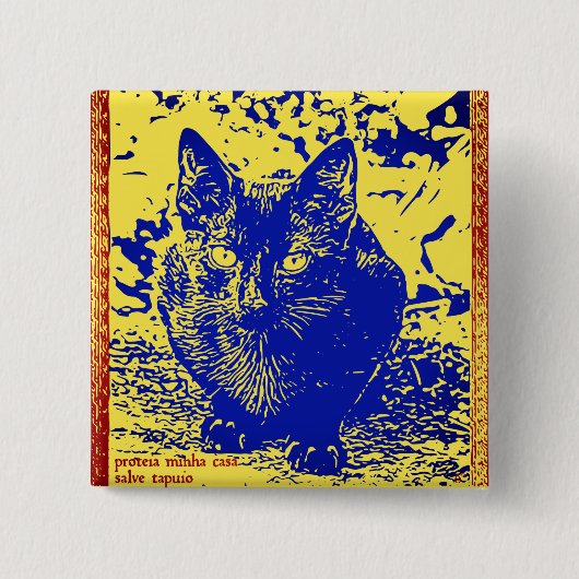 Tapuio Panther-Knopf Button (Vorderseite)