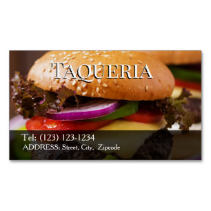 Taqueria bearbeitbare Visitenkarte Magnetische Visitenkarte