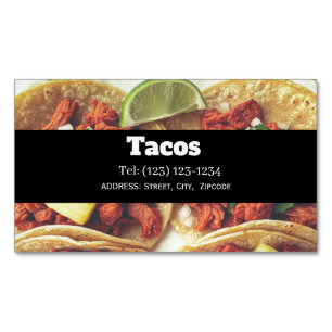 TAQUERIA-Dienstleistungen editierbare Visitenkarte Magnetische Visitenkarte