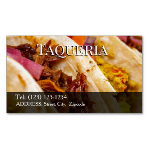 Taqueria editierbare Visitenkarte Magnetische Visitenkarte