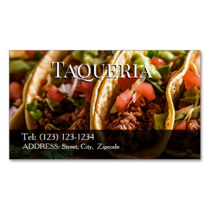 Taqueria editierbare Visitenkarte Magnetische Visitenkarte