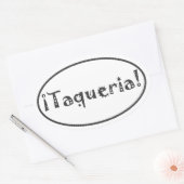 Taqueria Ovaler Aufkleber (Umschlag)