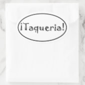 Taqueria Ovaler Aufkleber (Tasche)