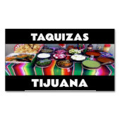 TAQUIZAS TIJUANA MAGNETISCHE VISITENKARTE (Vorderseite)