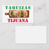 Taquizas tijuana visitenkarte (Vorne/Hinten)