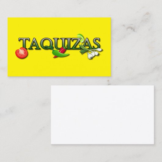 Taquizas Visitenkarte (Vorne/Hinten)