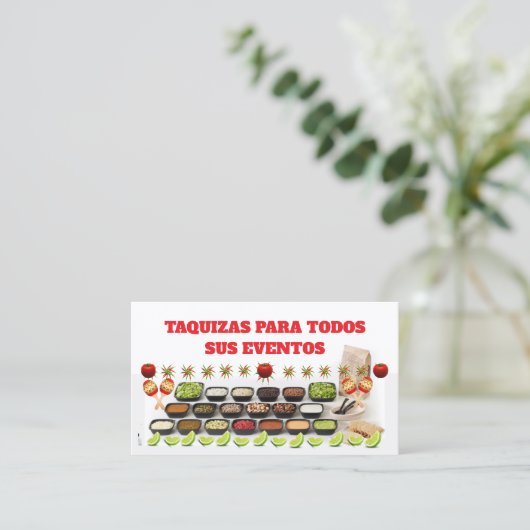 Taquizas Visitenkarte (Stehend Vorderseite)