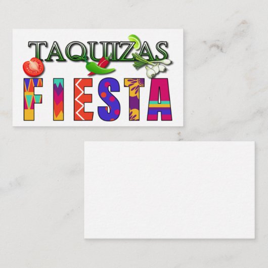 Taquizas Visitenkarte (Vorne/Hinten)