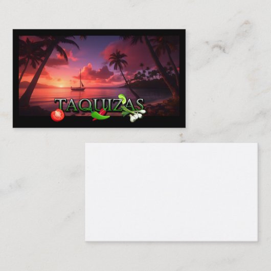 Taquizas Visitenkarte (Vorne/Hinten)