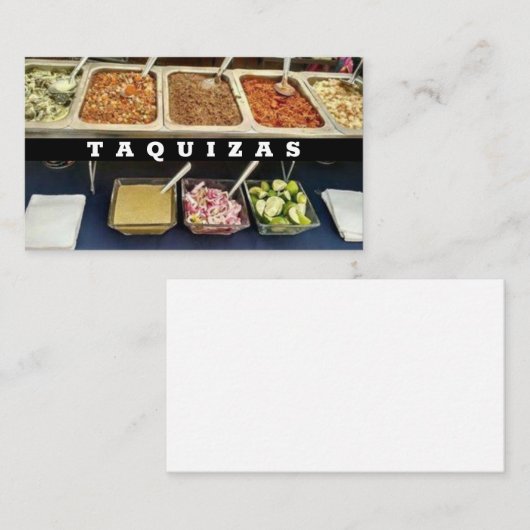 Taquizas Visitenkarte (Vorne/Hinten)