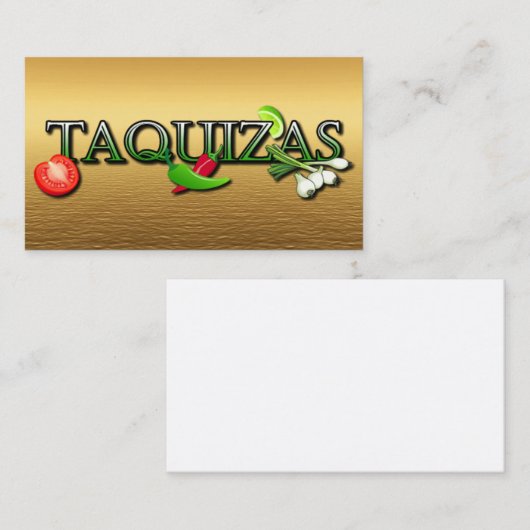 Taquizas Visitenkarte (Vorne/Hinten)