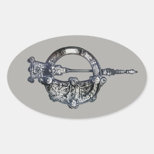 Tara Brooch, Irland, irisches Erbe Ovaler Aufkleber