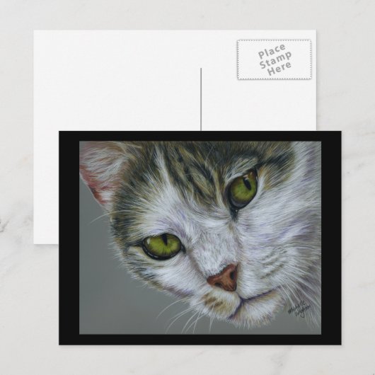 Tara - Cat Art Postkarte (Vorne/Hinten)