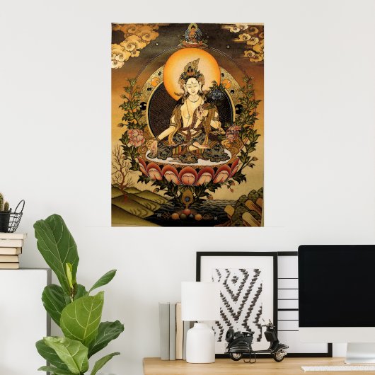 Tara Female Buddha Bodhisattva Jetsun Dolma Poster (Heimbüro)