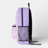 "Tara"-Namensvorlage - Pastellrosa und Lavendel Bedruckter Rucksack (Rechts)