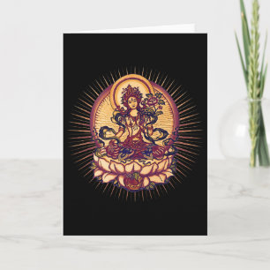 Tara Tibet Buddhismus Lotus Meditation Yoga Om Gei Karte