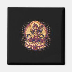 Tara Tibet Buddhismus Lotus Meditation Yoga Om Spi Magnet
