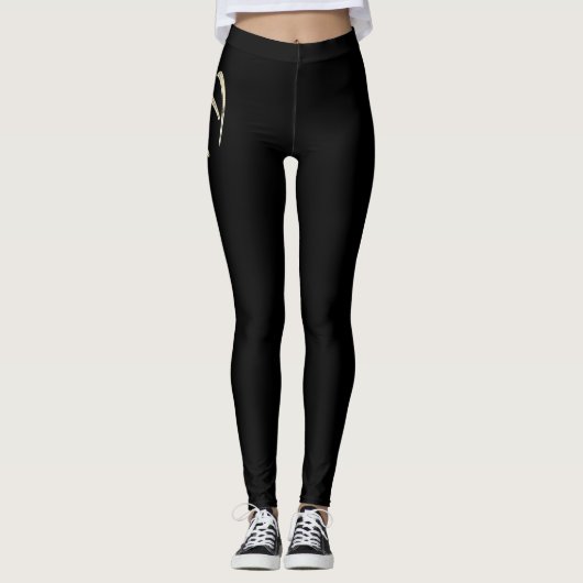 Tara white gold Handwriting Hose Leggings (Vorderseite)