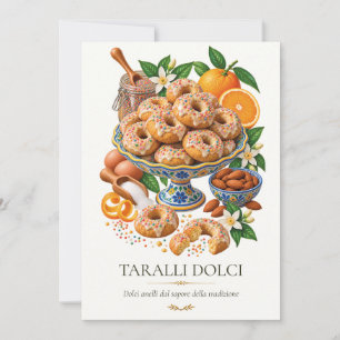 Taralli Dolci – Vintage italienische Nachspeise Einladung