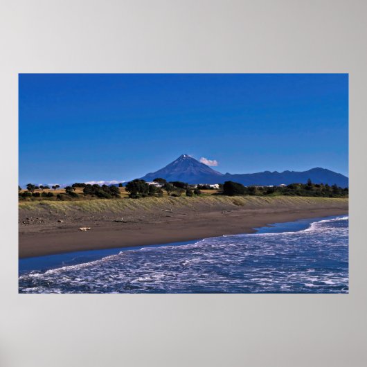 Taranaki und Fitzroy Beach Poster (Vorne)