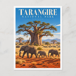 Tarangire-Nationalpark Baobab-Savanne Makuyuni Postkarte