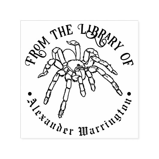 Tarantel-Spinne #2 Goth Bibliothek Buchname Permastempel (Design)