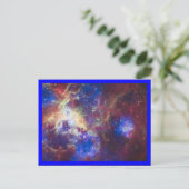 Tarantelnebel Blaue Umrandung Postkarte (Stehend Vorderseite)