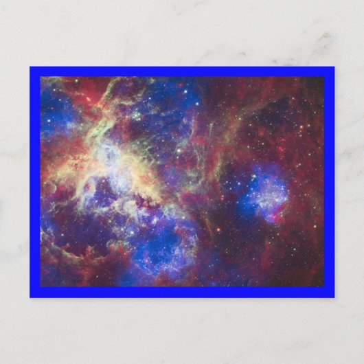 Tarantelnebel Blaue Umrandung Postkarte (Vorderseite)