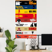 Tarantino Filmographie Poster (Heimbüro)