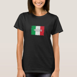 Taranto Italien Stadt mit italienischer Flagge T-Shirt