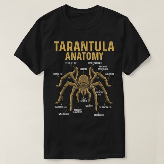 Tarantula Anatomy Spider Arthropod Arachnid Arach T-Shirt (Design vorne)