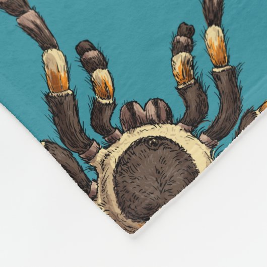 Tarantula auf blau fleecedecke (Ecke)