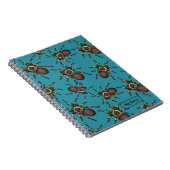 Tarantula auf blau notizblock (Rechte Seite)