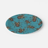 Tarantula auf blau pappteller (Schrägansicht)