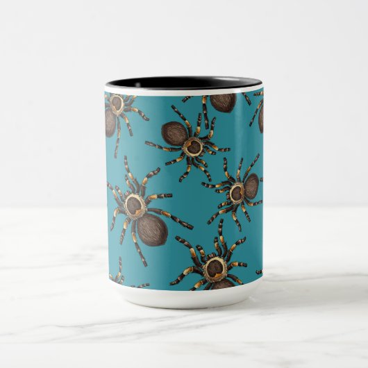 Tarantula auf blau tasse (Zentrum)