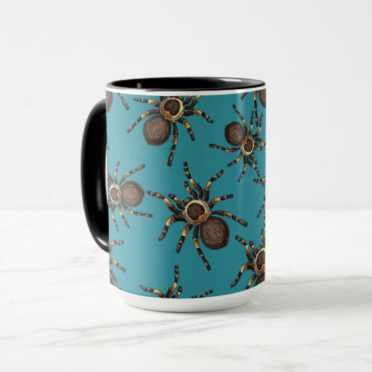 Tarantula auf blau tasse (Vorderseite Links)