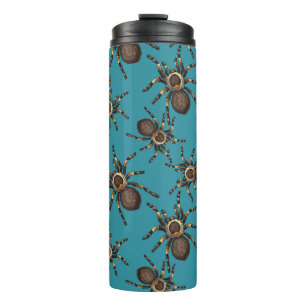 Tarantula auf blau thermosbecher