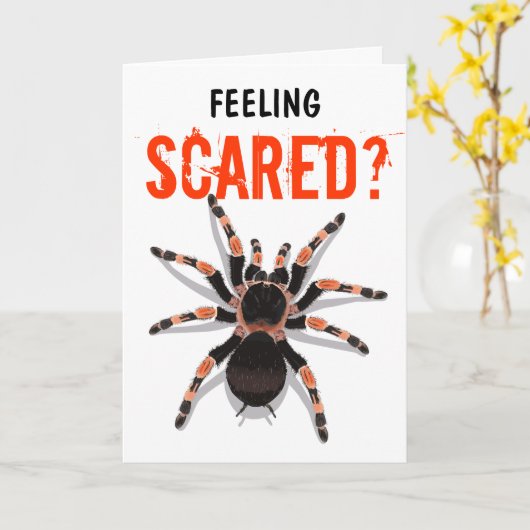 Tarantula Birthday Card Karte (Gelbe Blume)