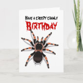Tarantula Birthday Card Karte (Vorderseite)