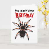 Tarantula Birthday Card Karte (Gelbe Blume)