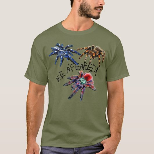 Tarantula blau/rot/orange/schwarz sein a'befürchte T-Shirt (Vorderseite)