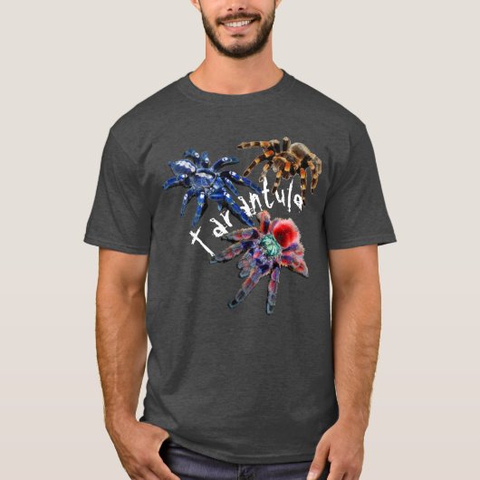 Tarantula, blau/rot/orange/schwarz, Spinne T-Shirt (Vorderseite)