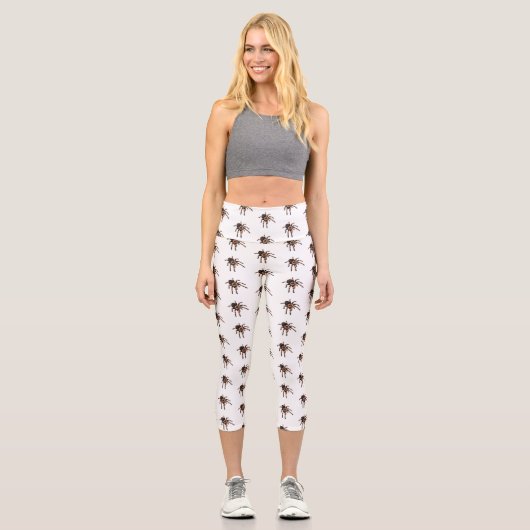 Tarantula-Cartoon Capri Leggings (Vorderseite)