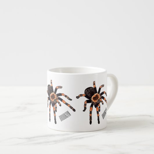 Tarantula-Cartoon Espressotasse (Vorderseite Rechts)