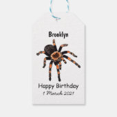 Tarantula-Cartoon Geschenkanhänger (Rückseite)