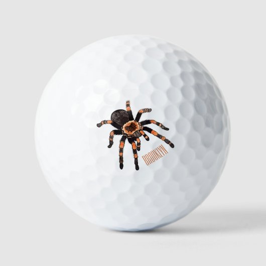 Tarantula-Cartoon Golfball (Vorderseite)