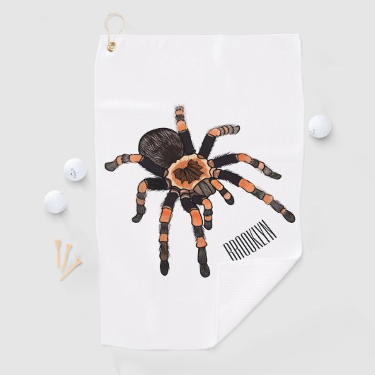 Tarantula-Cartoon Golfhandtuch (Insitu)