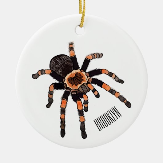 Tarantula-Cartoon Keramik Ornament (Vorne)
