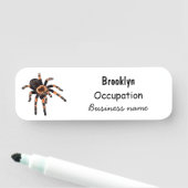 Tarantula-Cartoon Namensschild (Beispiel)