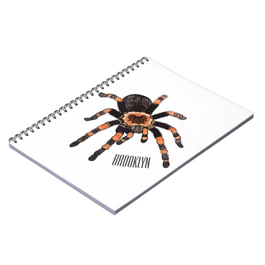 Tarantula-Cartoon Notizblock (Linke Seite)